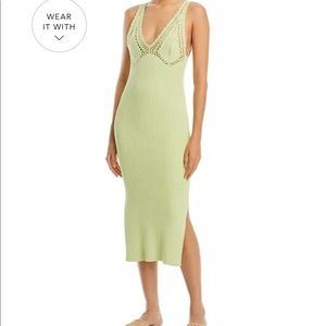 Derek Lam 10 Crosby. Lime green crochet tank dress. Size small. New with tags